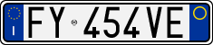 License plate of Italy, Cars (1994 year series)