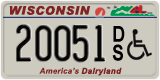 Wisconsin, Vehicles for disabled persons (12345 DS)