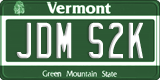 Vermont, Vanity Plates
