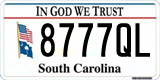 South Carolina, In God We Trust (1234AB/123 4AB)