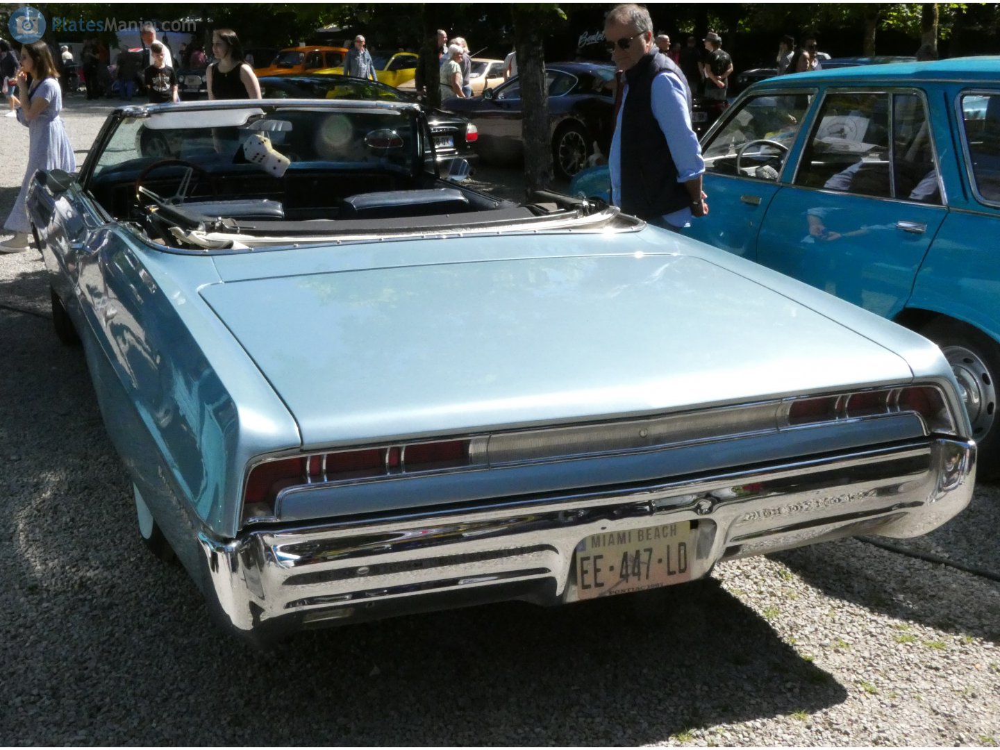 EE-447-LD, Pontiac Bonneville 4th gen 1967 2-door Convertible (26267; B-body), 2nd facelift, 1966–1967