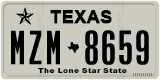 Texas, Regular plates (2012) (АBC-1234)