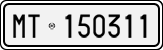 License plate of Italy, Cars (1927 year series)
