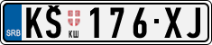 License plate of Serbia, Cars