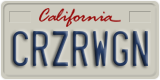 California, Vanity Plates