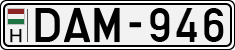 license plates of Hungary, Cars (1990)