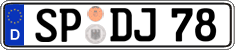 German license plate, Regular plates