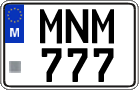 License plate of Malta, Regular plates (ABC 123)