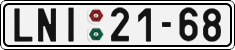 License plate of the Czech Republic, Cars (1960)