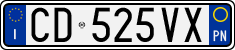 License plate of Italy, Cars (1994 year series)