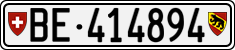License plate of Switzerland, Cars