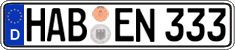 German license plate, Regular plates