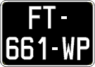 French license plate, SIV (oldtimers)