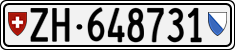 License plate of Switzerland, Cars