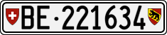 License plate of Switzerland, Cars