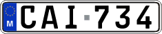 License plate of Malta, Regular plates (ABC 123)