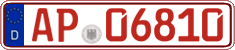 German license plate, Red license plates