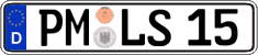 German license plate, Regular plates