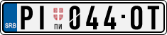 License plate of Serbia, Cars