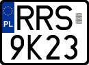 License plates of Poland, Special vehicles and motorcycles