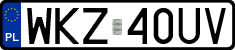 License plates of Poland, Regular car plates