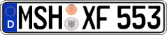 German license plate, Regular plates