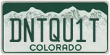 Colorado, Vanity Plates
