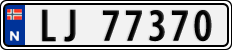 License plate of Norway, Cars