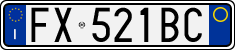 License plate of Italy, Cars (1994 year series)
