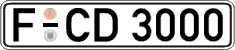German license plate, Regular plates