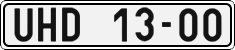 License plate of the Czech Republic, Cars (1960)