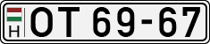 license plates of Hungary, Oldtimers (1990)