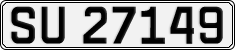 License plate of Norway, Cars