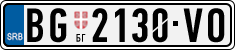 License plate of Serbia, Cars