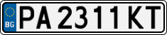 License plate of Bulgaria, Cars