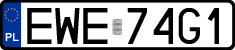 License plates of Poland, Regular car plates
