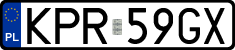 License plates of Poland, Regular car plates