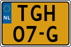 License plate of the Netherlands, Agricultural vehicles