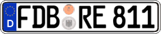 German license plate, Regular plates