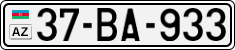 License plate of Azerbaijan, Cars