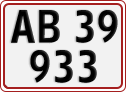 License plate of Denmark, Regular plates