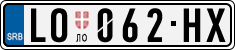 License plate of Serbia, Cars