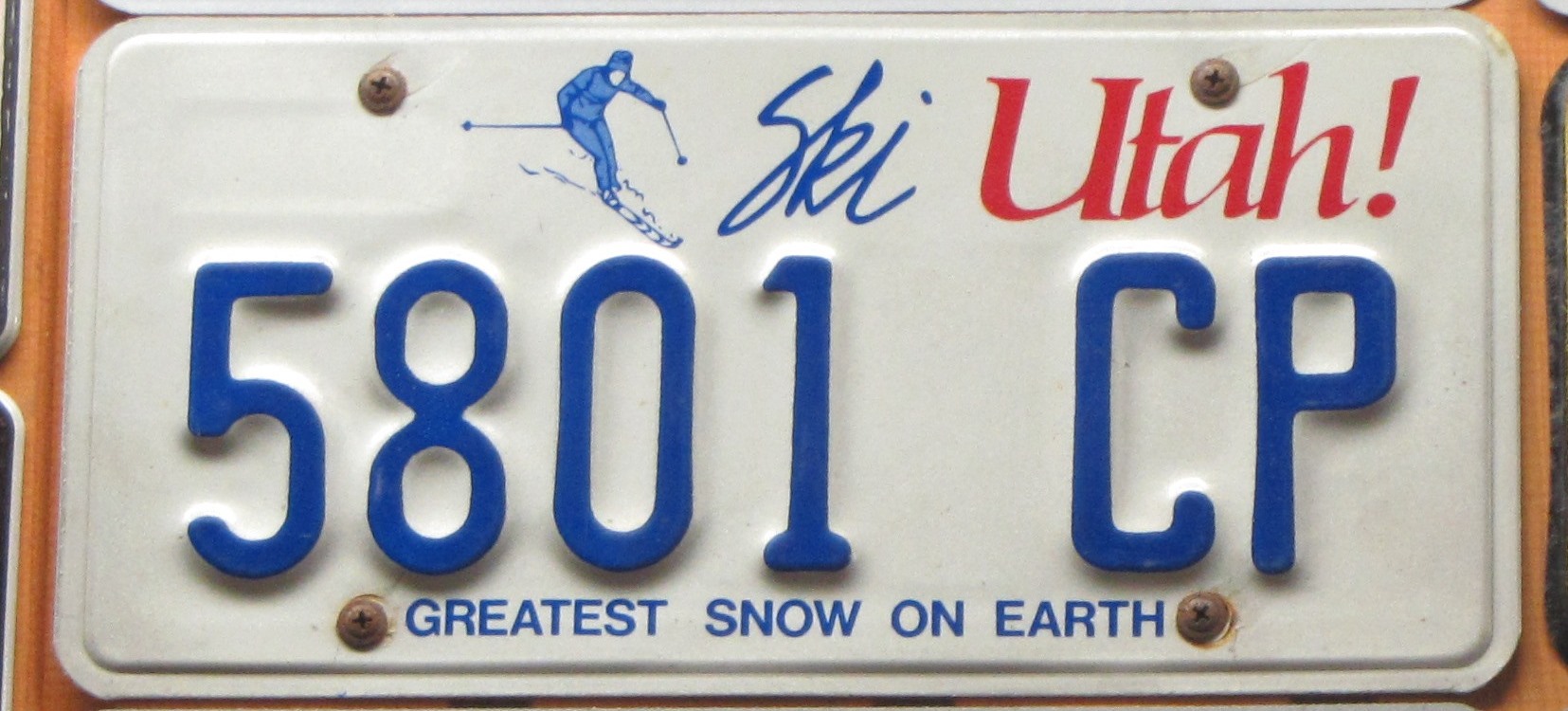 5801 CP, License plate without vehicle 