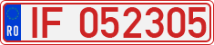 License plate of Romania, Provisional