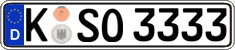 German license plate, Regular plates