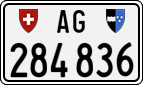 License plate of Switzerland, Cars