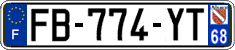 French license plate, SIV (ordinary)