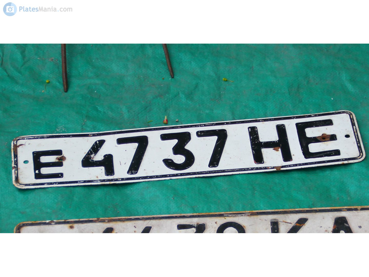 е 4737 НЕ, License plate without vehicle 