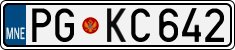 License plate of Montenegro, Cars