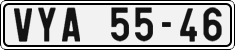 License plate of the Czech Republic, Cars (1960)